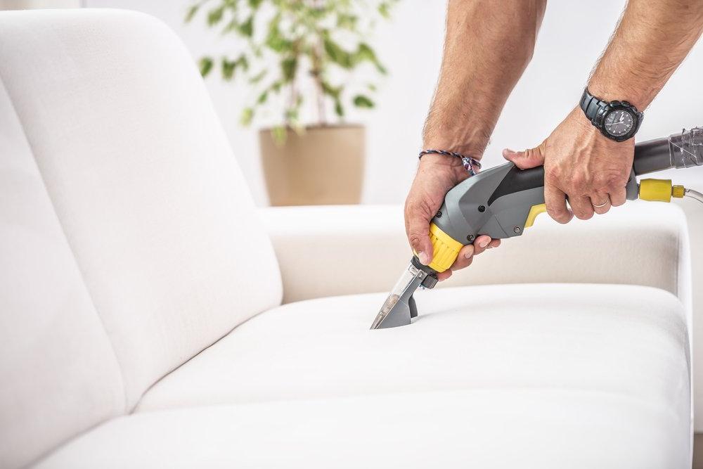 deep cleaning a sofa